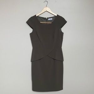 Calvin Klein olive green dress